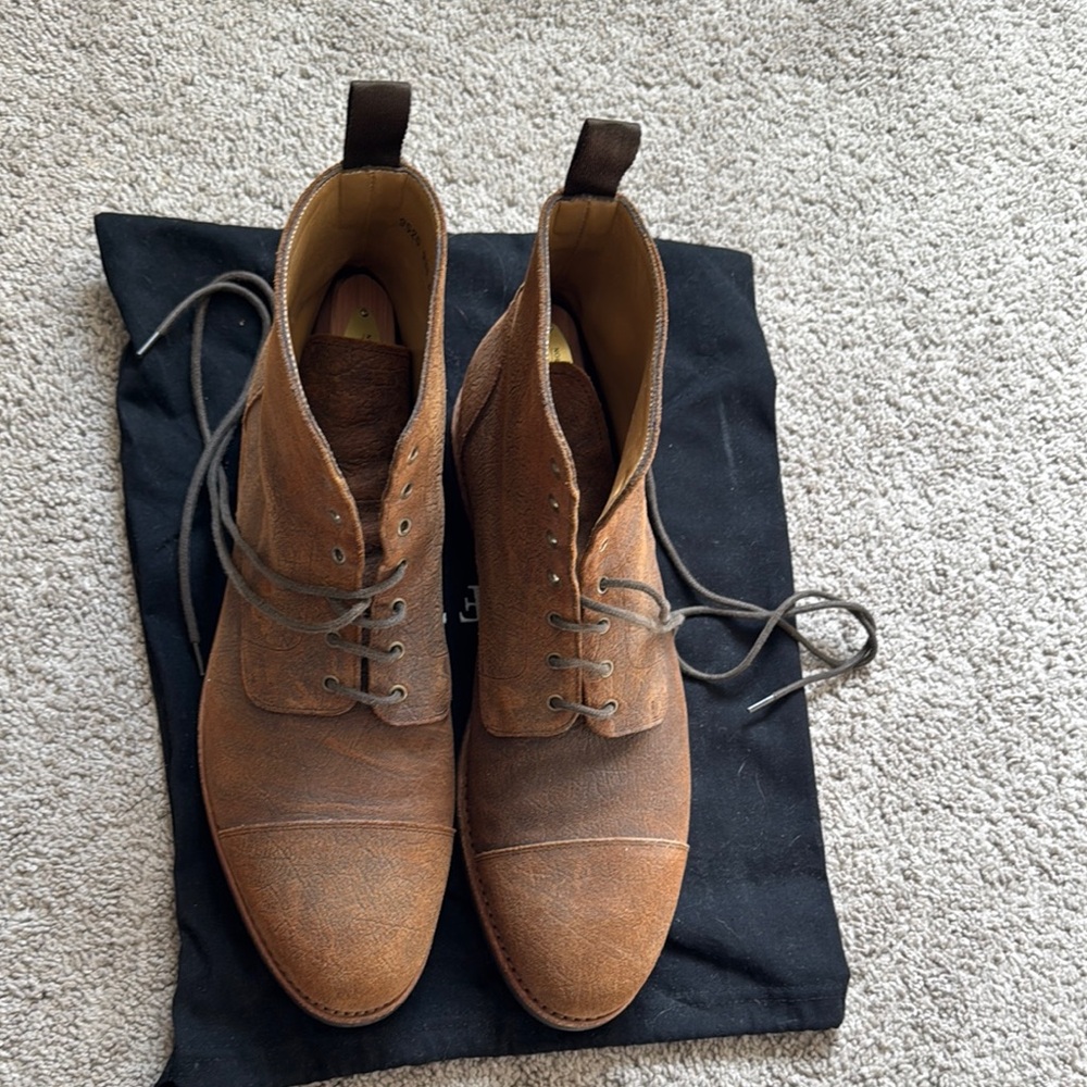 Like New Genuine Leather Handmade Taft Dragon Boots in Rust - Mens 12 EU 45